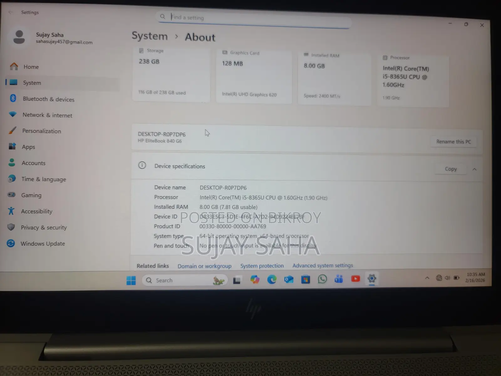 Hp Core I5 8th Gen