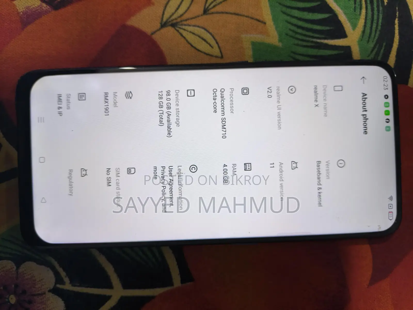 রিয়েলমি এক্স (ব্যবহৃত)