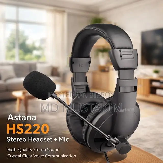 Astana Hs220 Stereo Headset And Mic