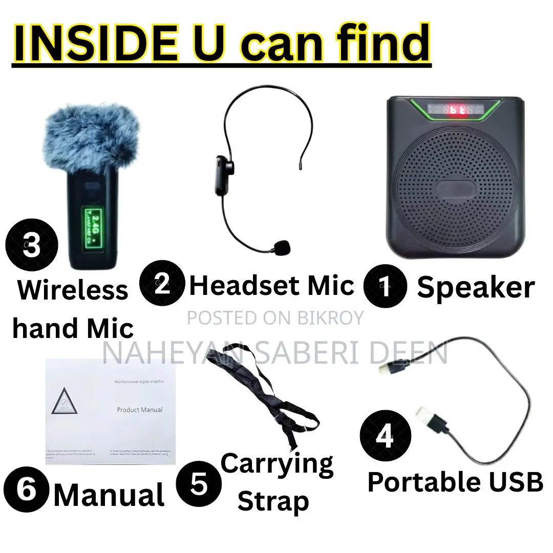 Wireless Speaker with Microphone for Teachers & Classes