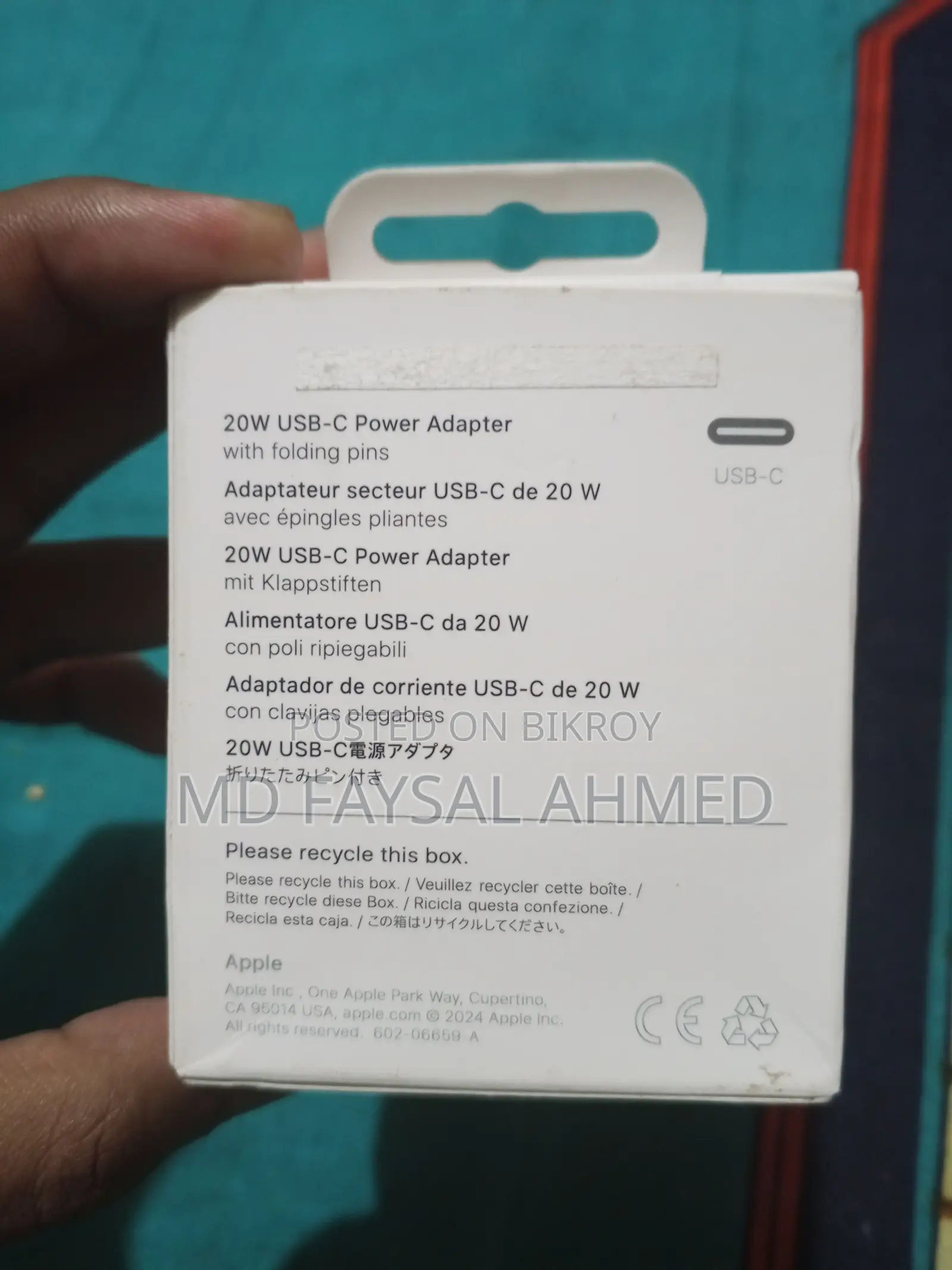 Apple original USB-C 20 W Power Adapter