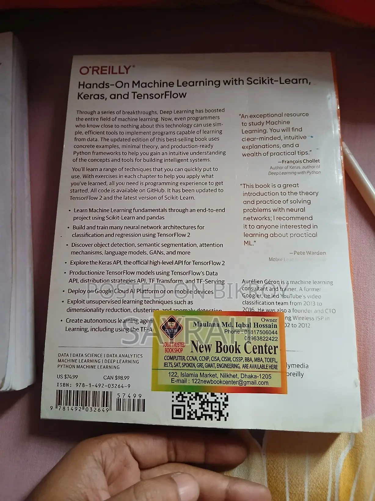 Hands on Machine Learning with Scikit Learn, Keras & Tensorflow