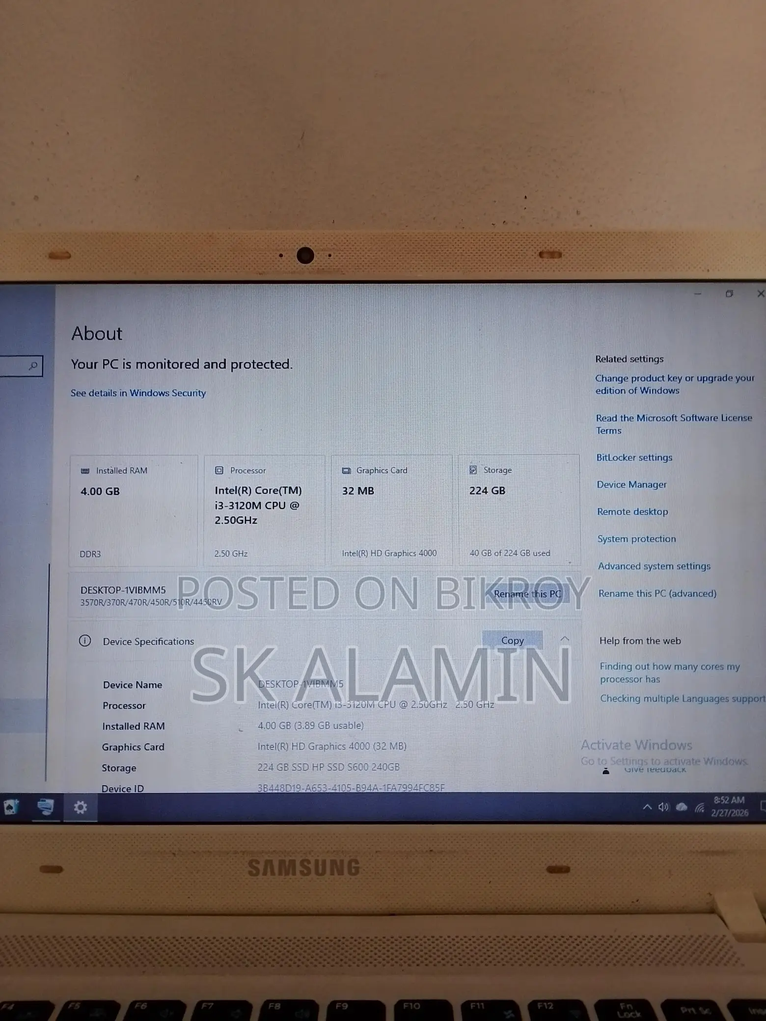 Samsung Laptop for Sale