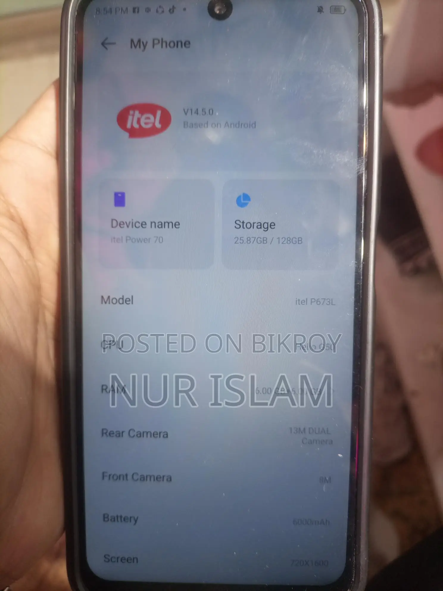 Itel Power 70 se. (Used)