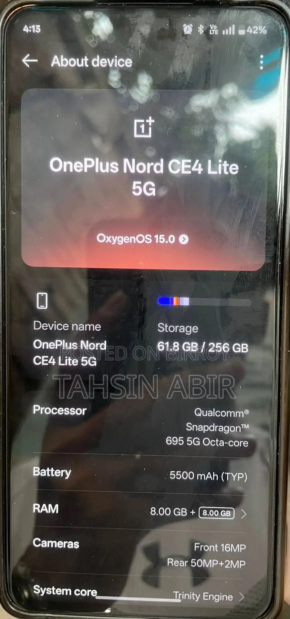 OnePlus Nord ce4 lite 5g (Used)