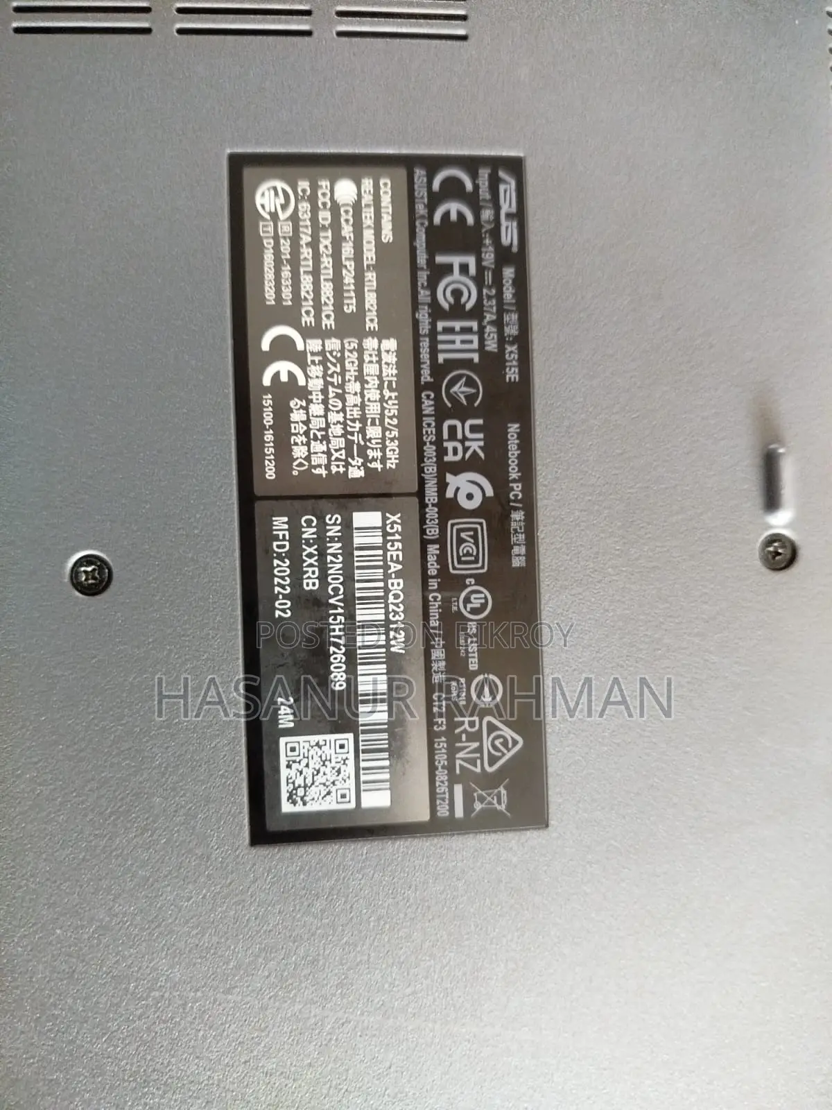 Asus intel core i5 11genaration laptop fress condition