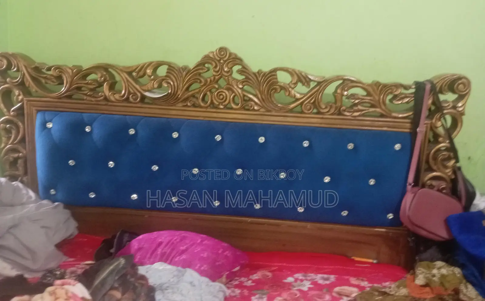 MDF and Teak Wood Mix Bed