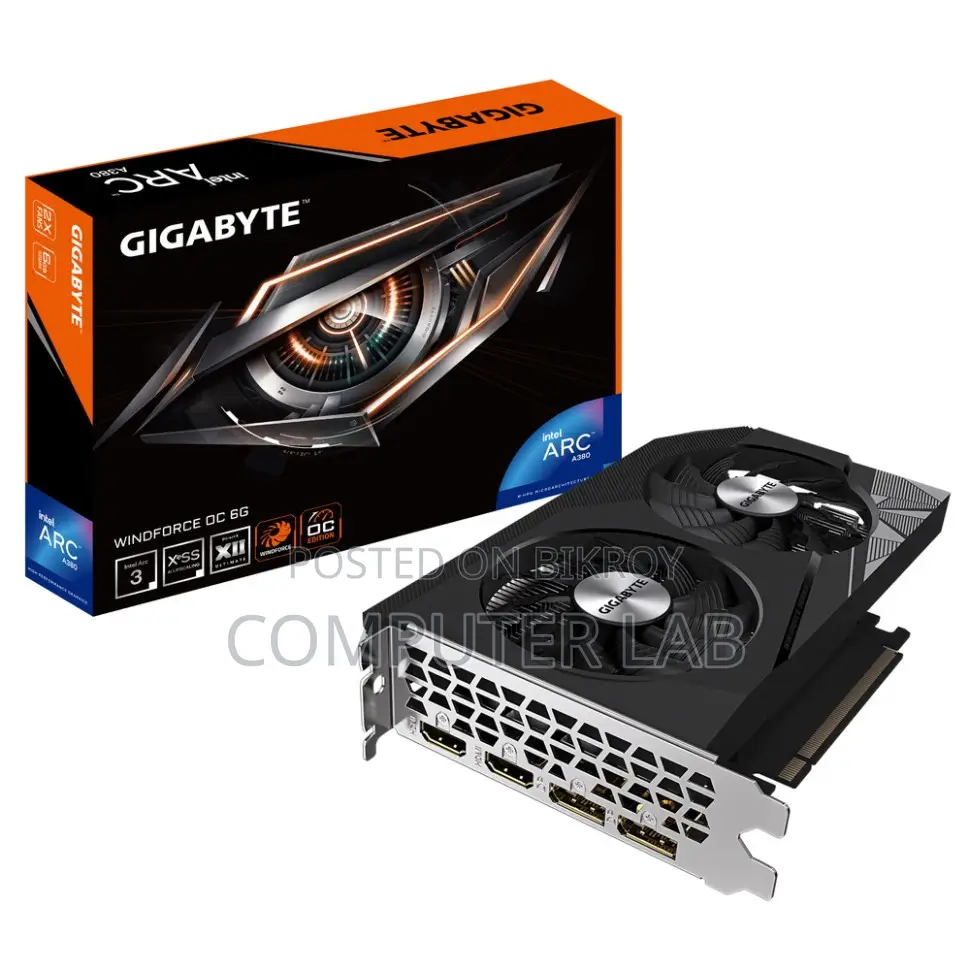 GIGABYTE Intel Arc A380 WINDFORCE 0C 6GB DDR6 Graphics 1Year Warranty