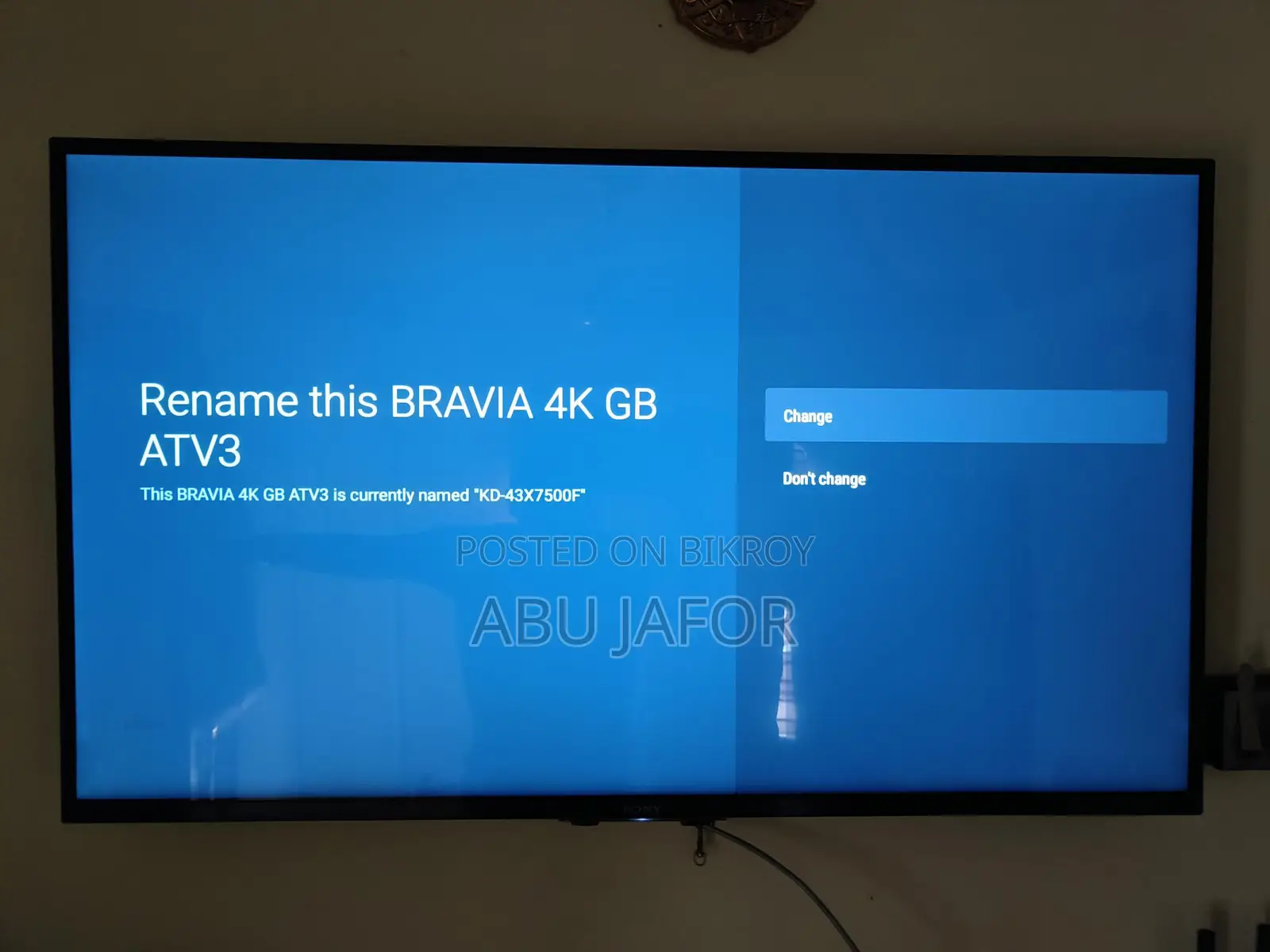 Sony Bravia 43-inch 4K TV
