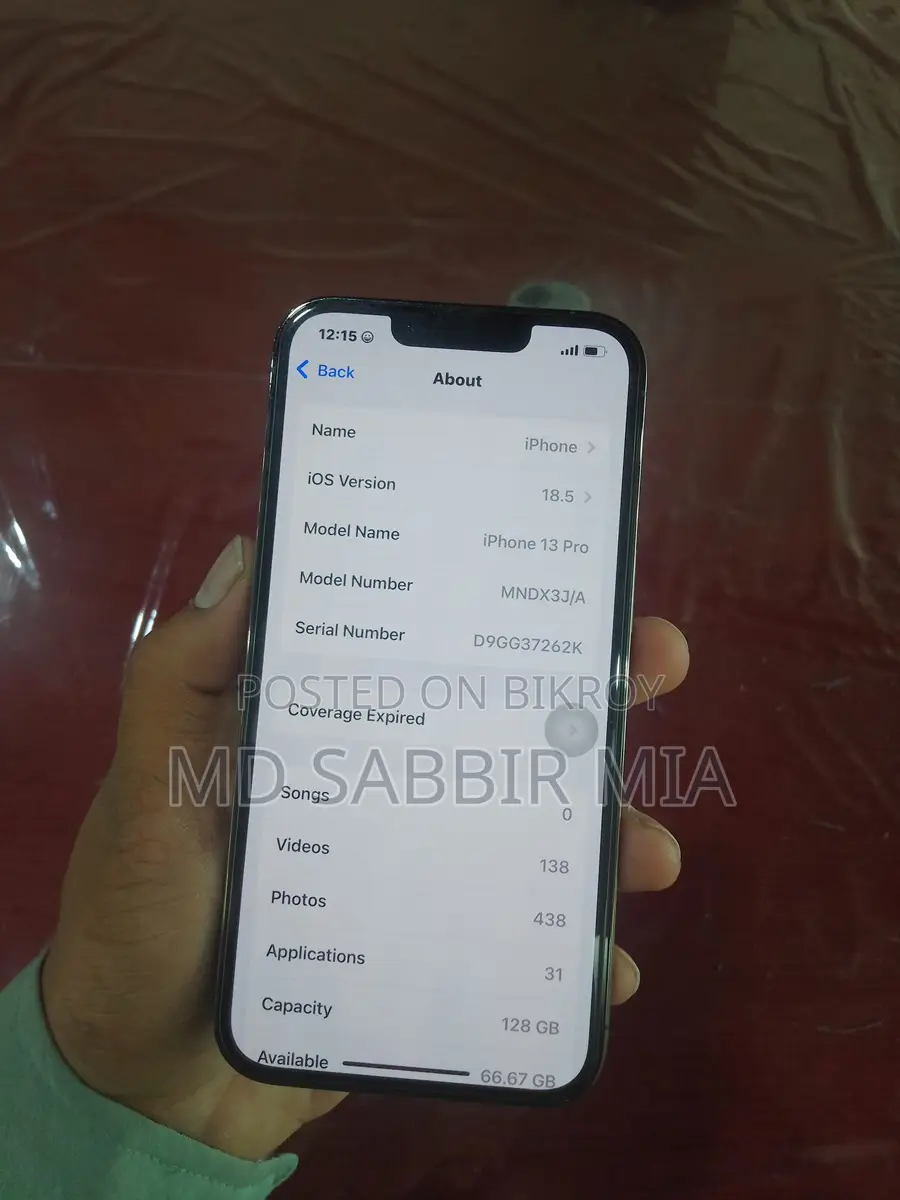 Apple iPhone 13 Pro .128GB (Used)