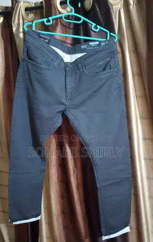 Mens Spandex Oversized Denim Long Pant