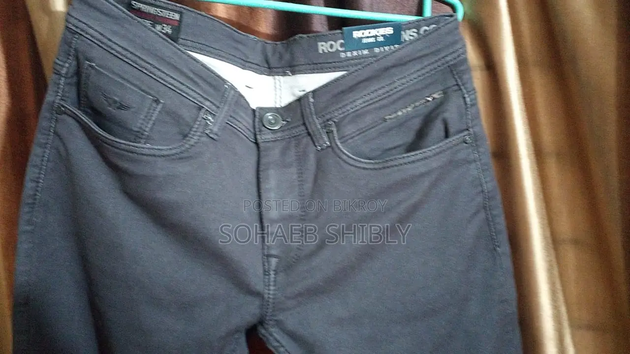 Mens Spandex Oversized Denim Long Pant