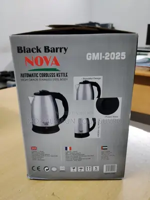 Brand New Black Berry Nova Cordless Kettle (Model Gmi-2025) - Intact