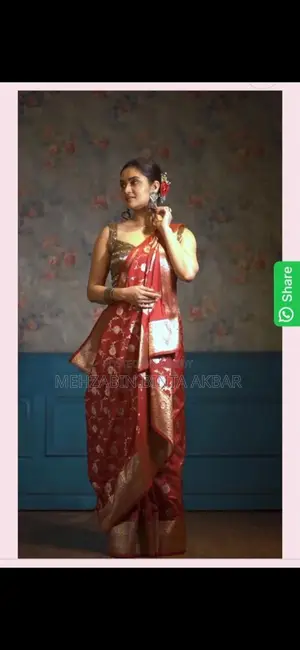 Maroon Katan Banarasi Silk Saree for Bride