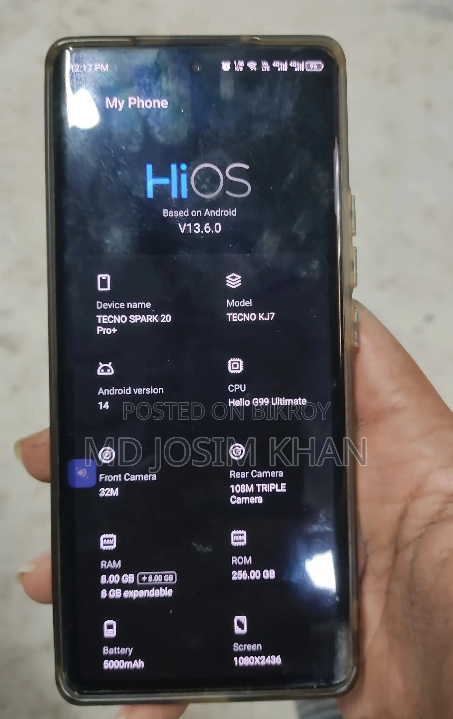 Tecno Spark 20 Pro+ . (Used)