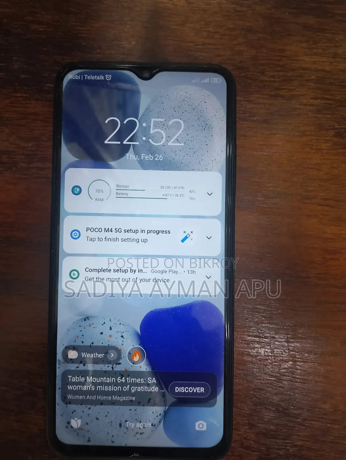 Xiaomi Poco M4 5g( full fresh) 4/64 (Used)