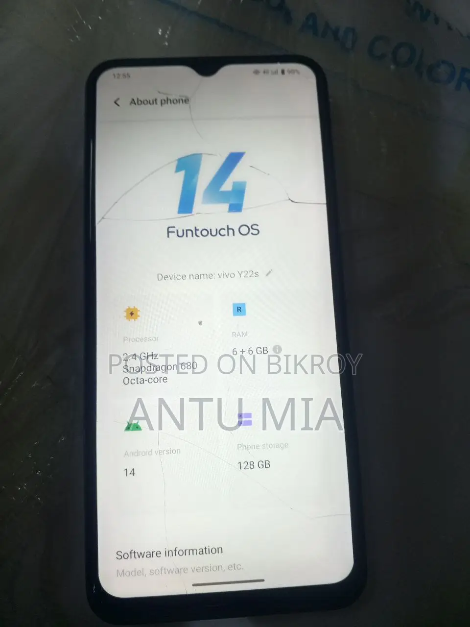 Vivo Y22s 6+6=128 (Used)