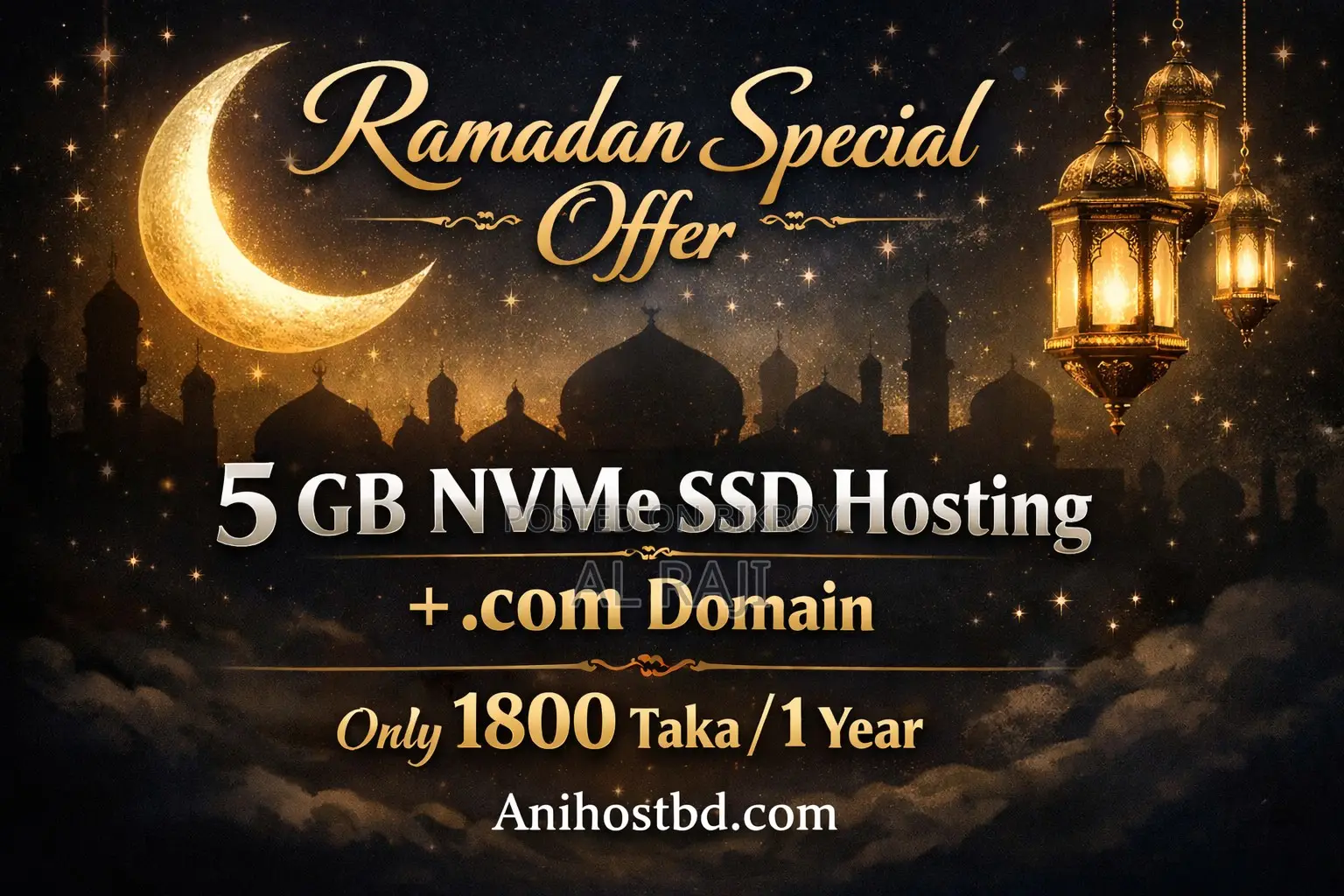 Ramadan Special Offer: Domain and Hosting with .com Free