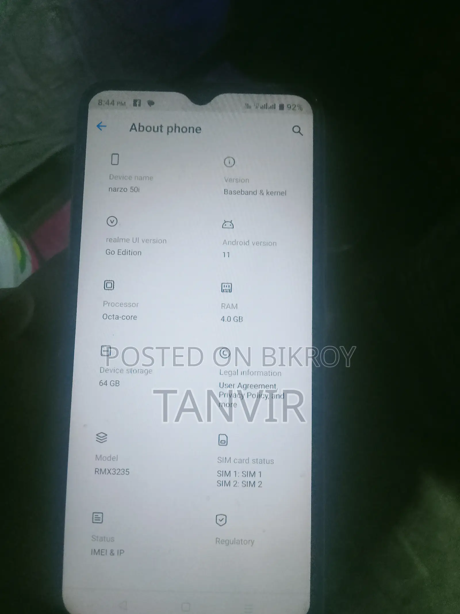 Realme Narzo 50i 4/64 (Used)