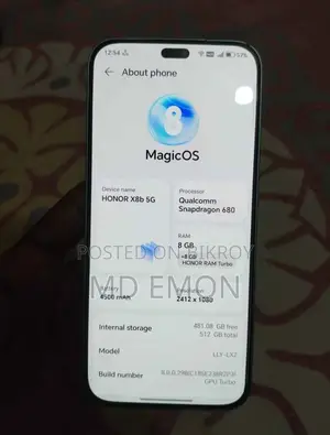 Honor X8 b (512gb/8+8) (Used)