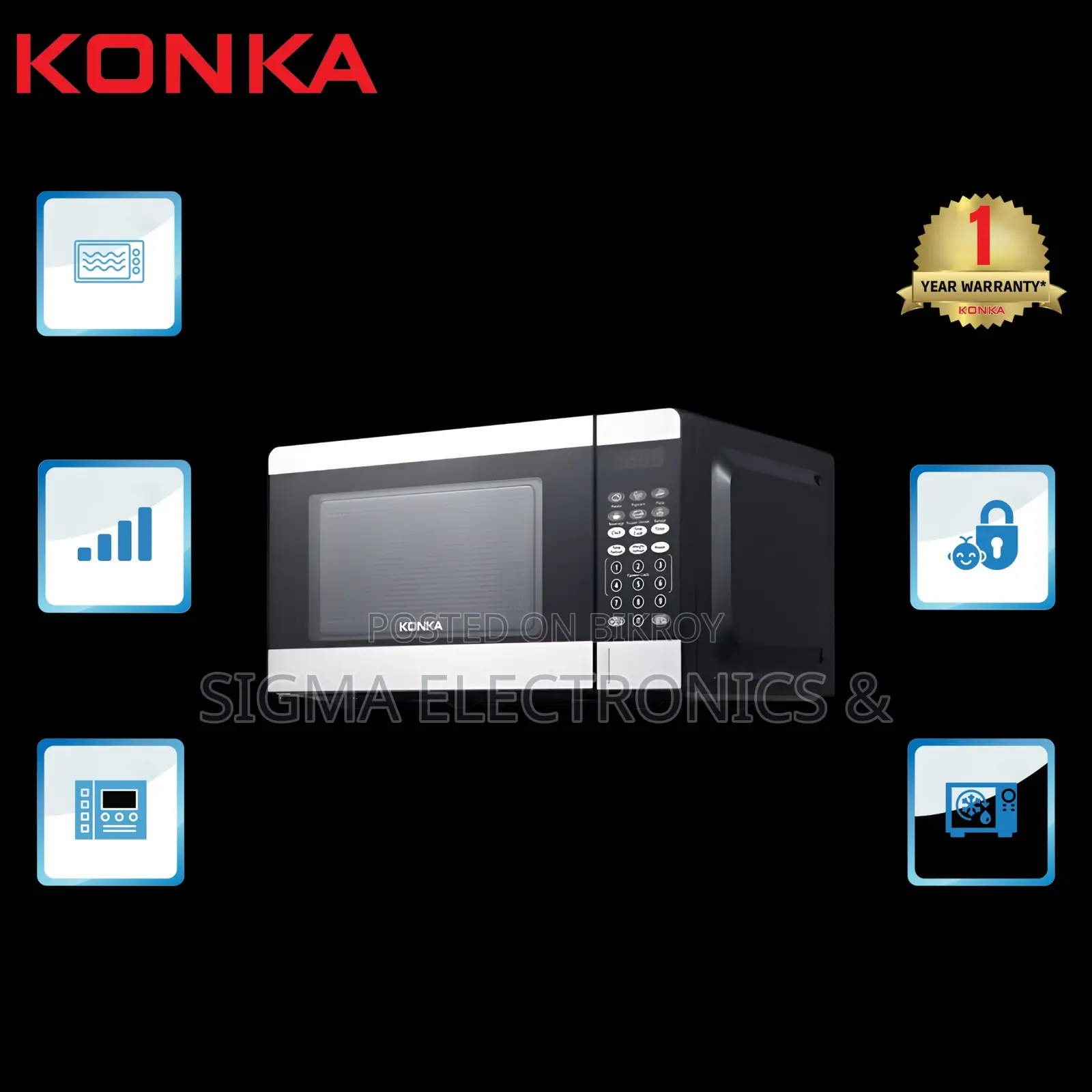 Brand New Konka 20 Liter Microwave Oven