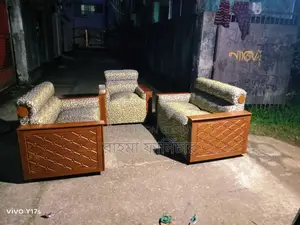Exclusive Wood Colour Design Sofa Set With Tea Table
