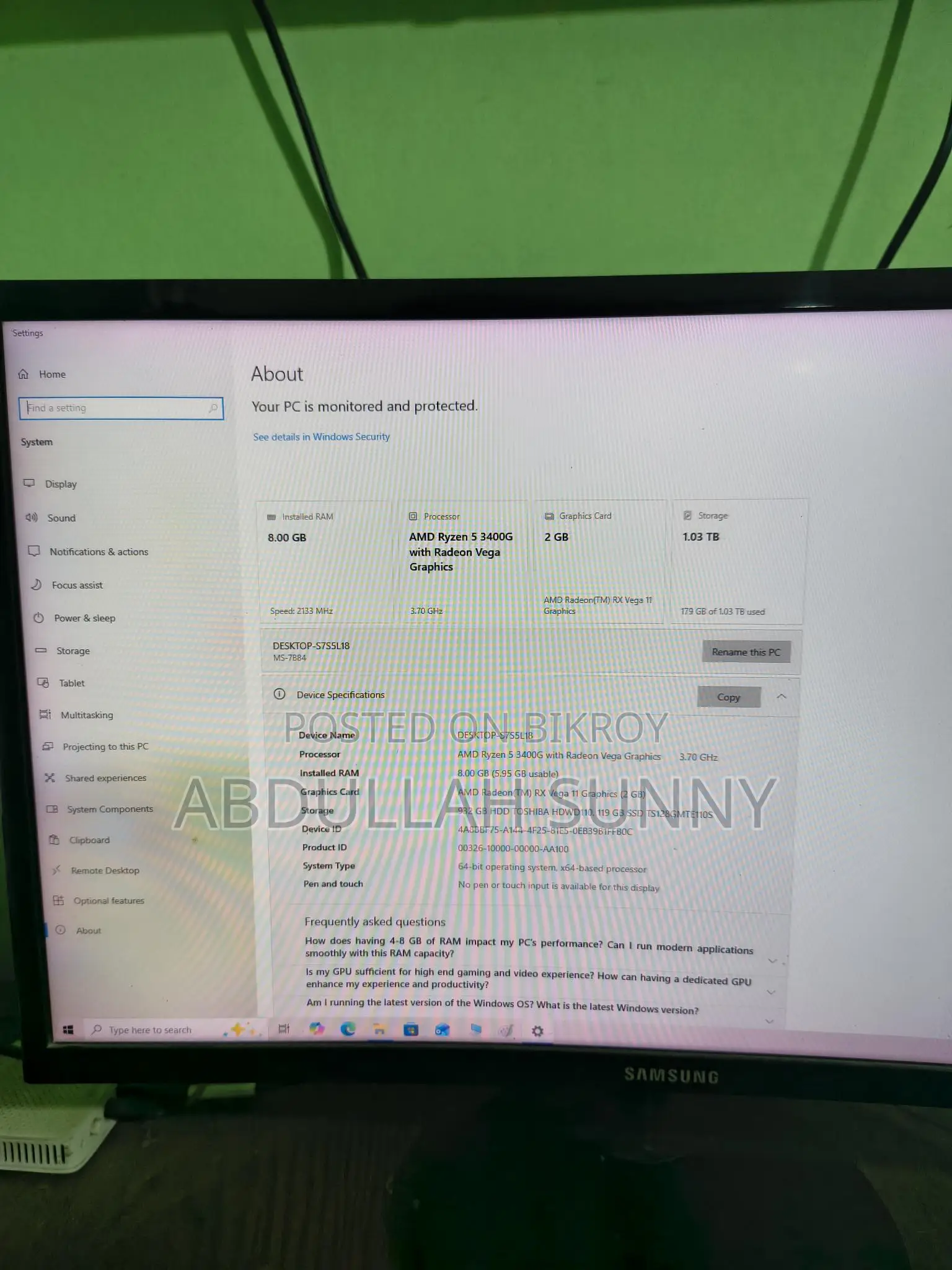 Desktop Computer বিক্রি হবে