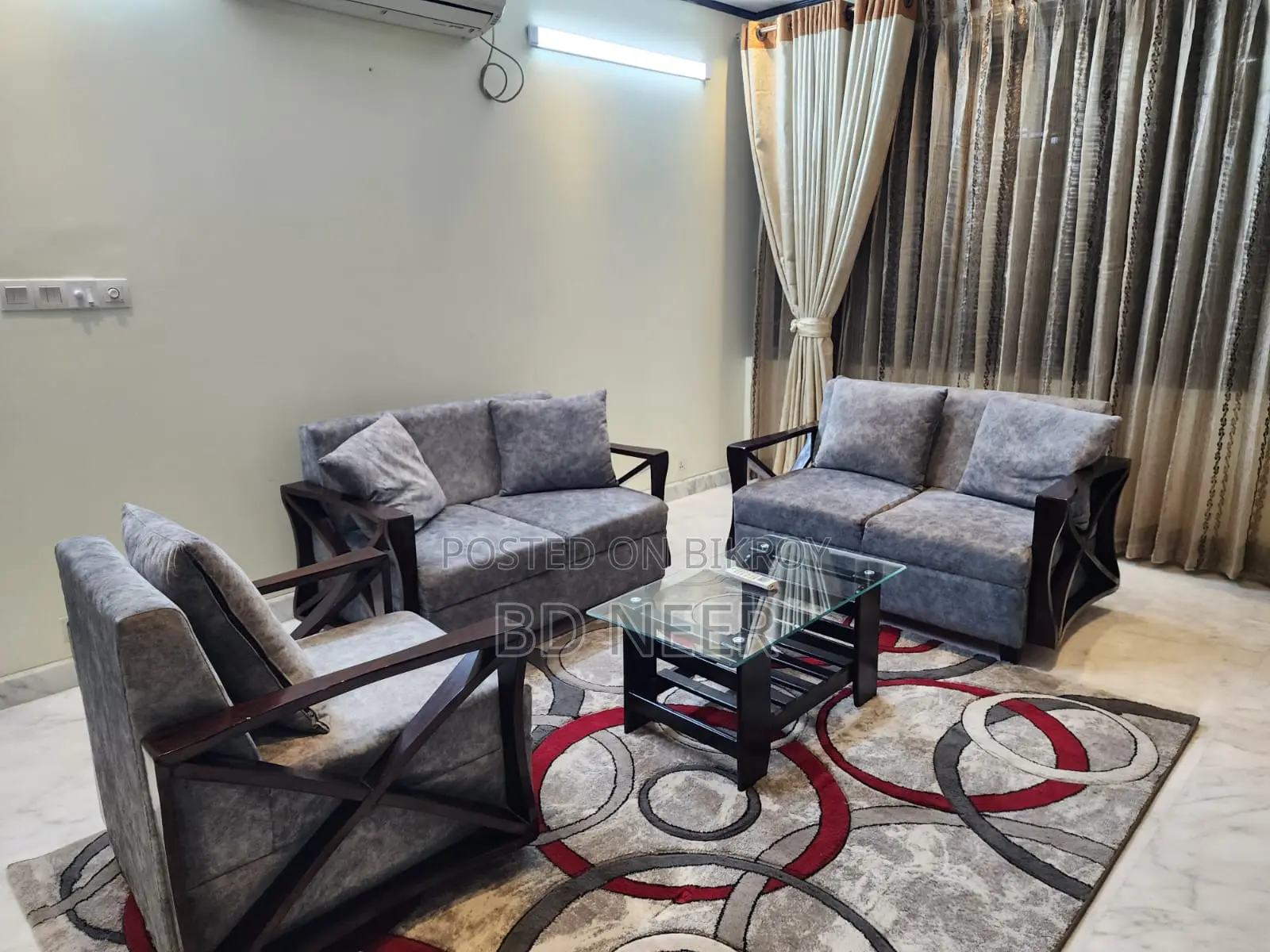 Fully Furnished 3 Bedroom 3rd Floor Flat Rent in Gulshan-1