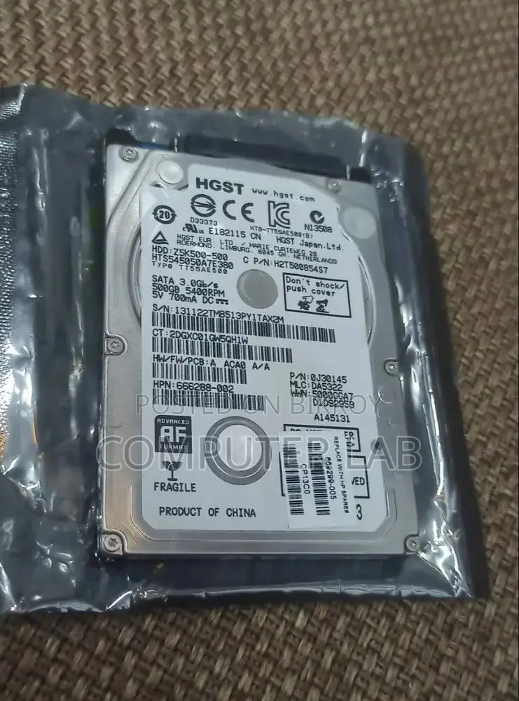 HGST 500GB SATA Laptop Hard Drive 100% Health Like New With Warranty