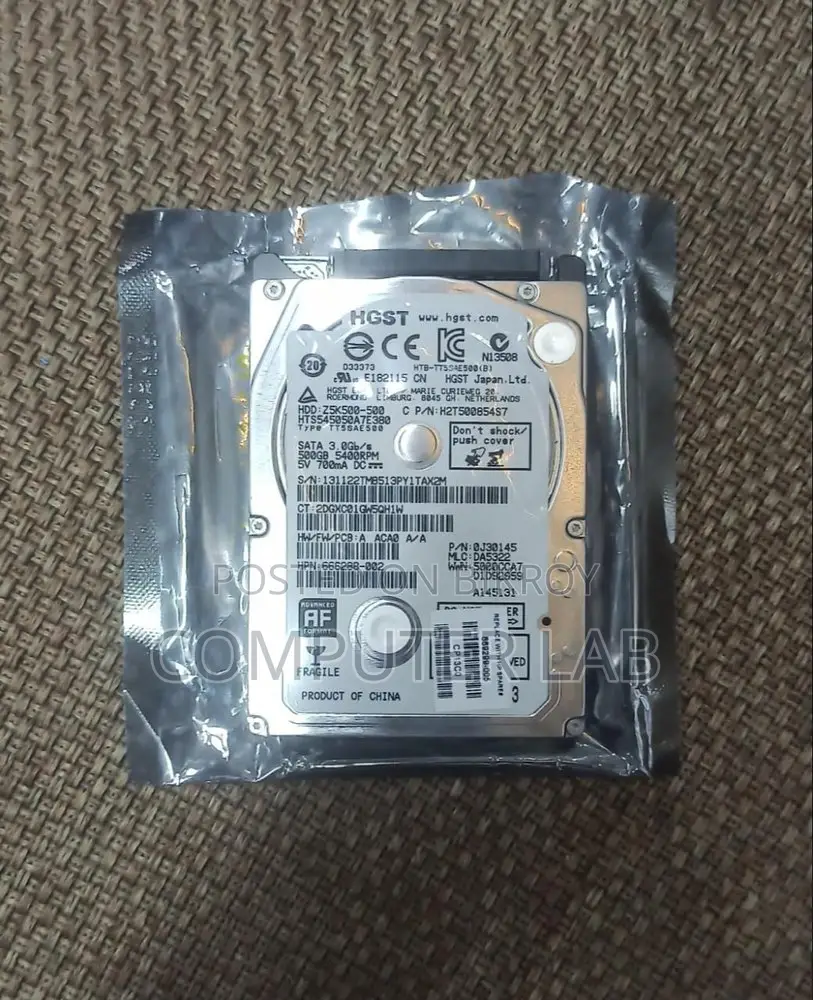 HGST 500GB SATA Laptop Hard Drive 100% Health Like New With Warranty