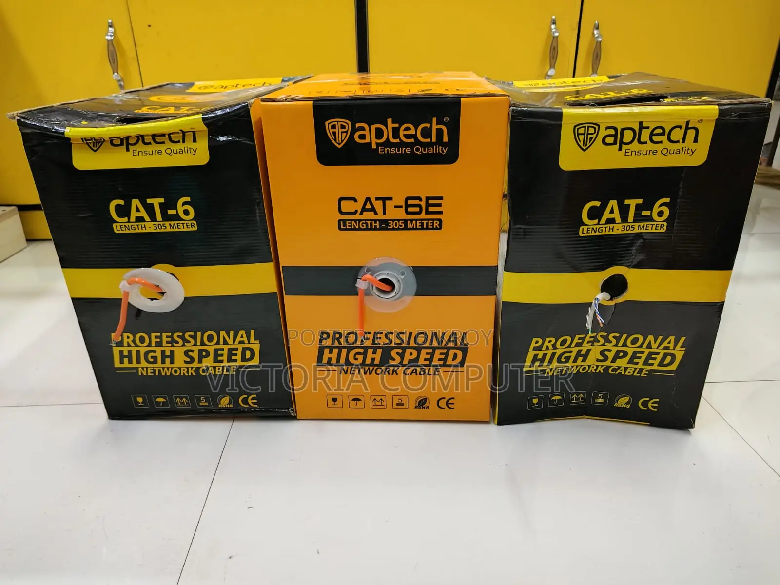 Aptech Cat-6 305 Meter Orange Network Cable