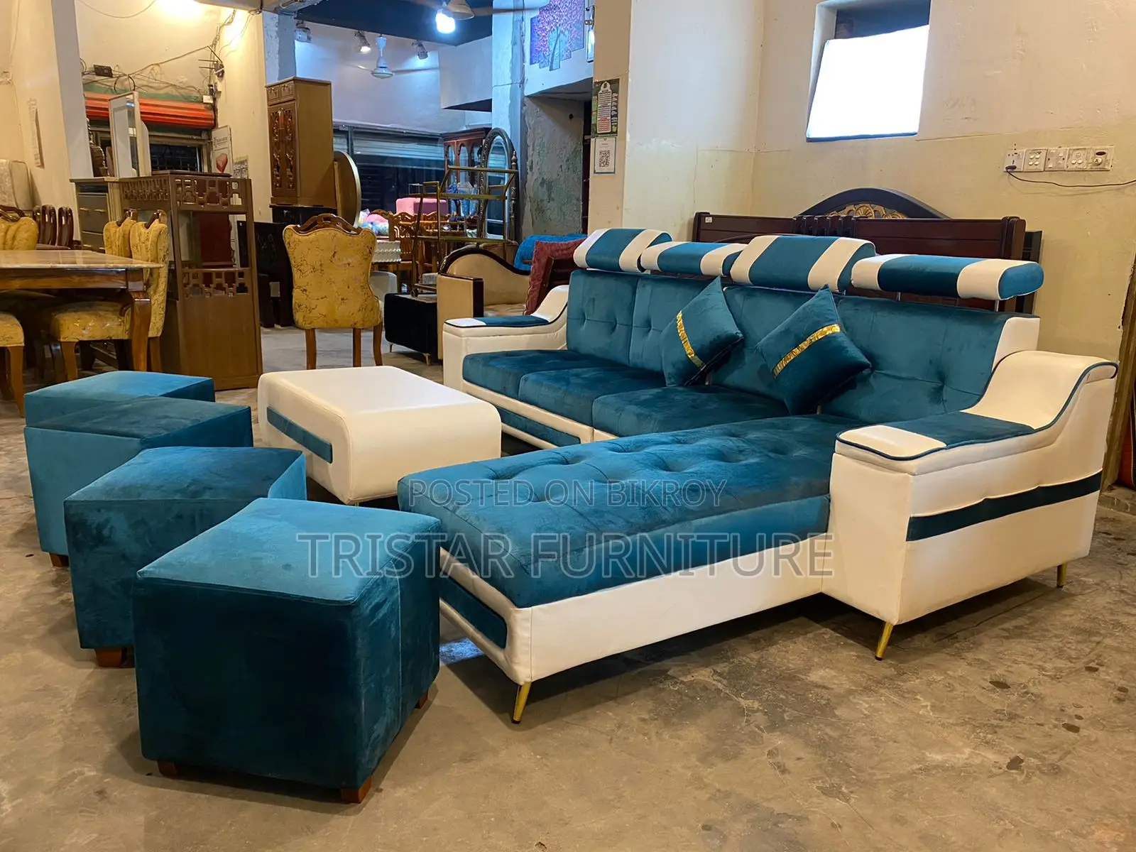 Hydraulic L-Type Sofa Set SL326F