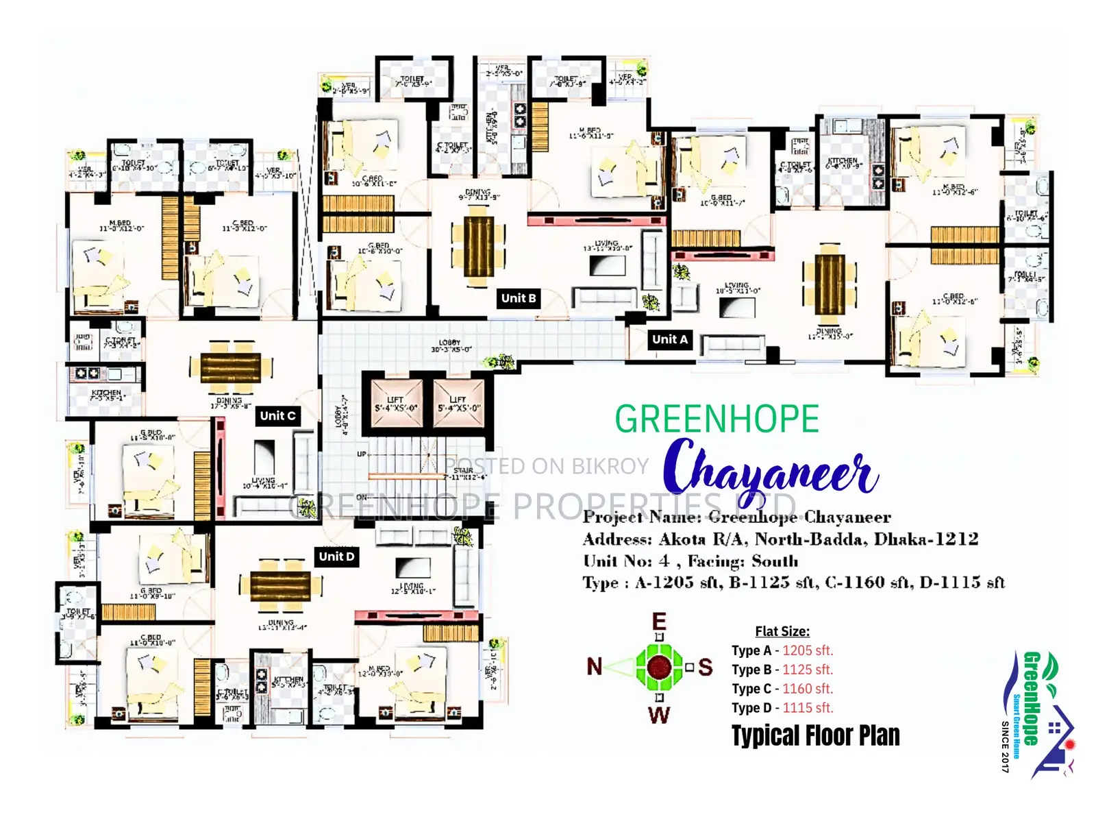 Flat in Badda with aesthetic design and modern facilities