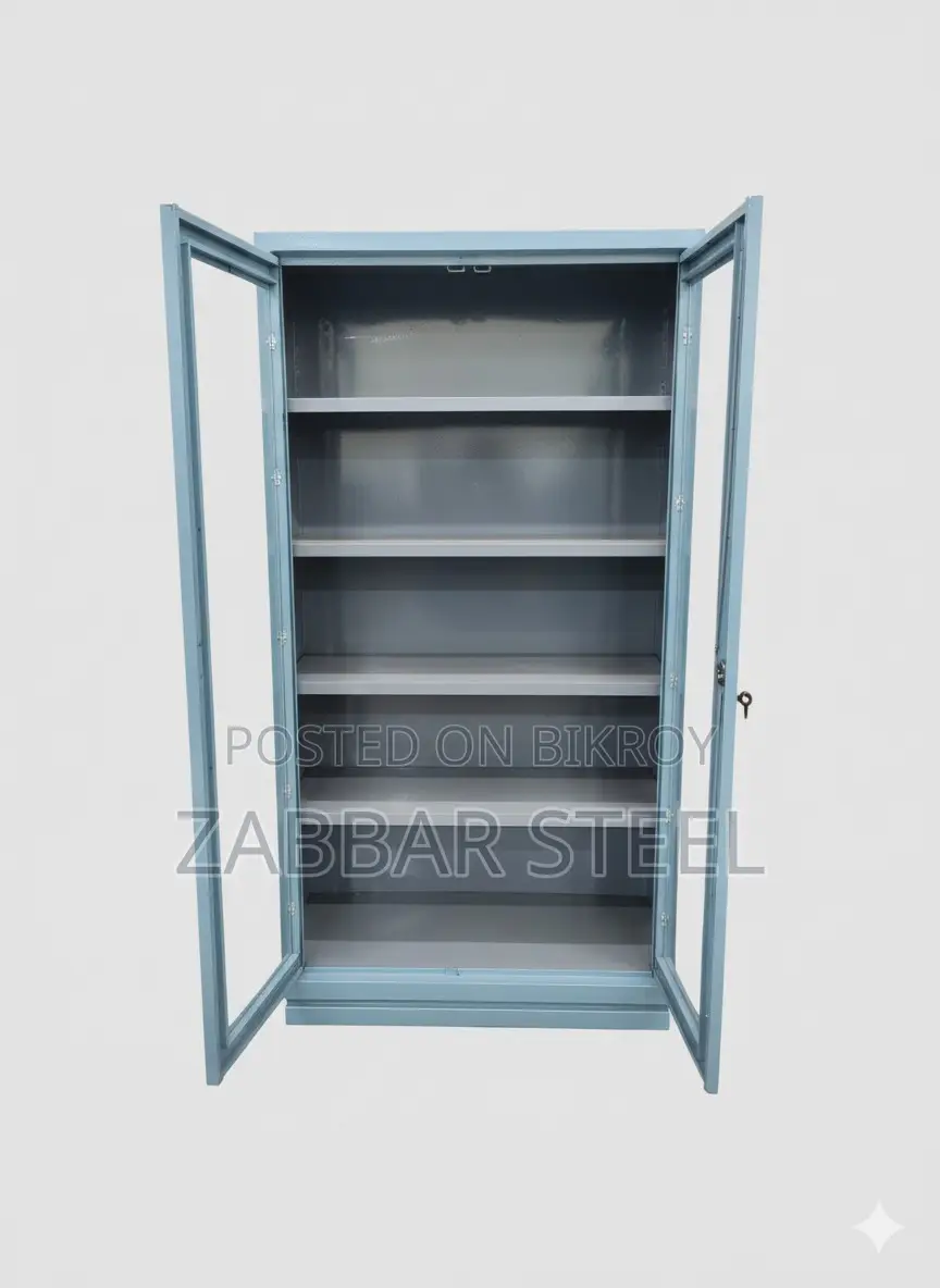 Modern Steel Showcase — Beautiful Design, Sturdy Build!