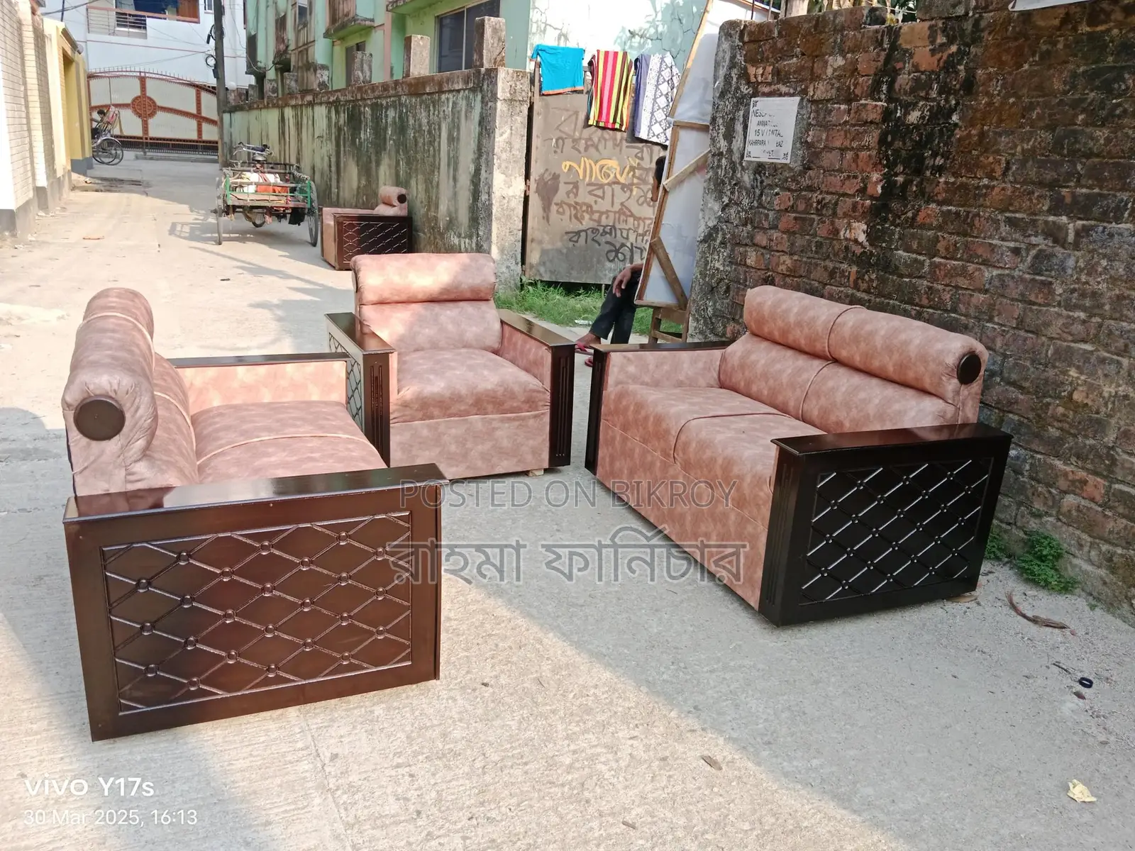 Velvet Style Sofa Set (2*2*1)