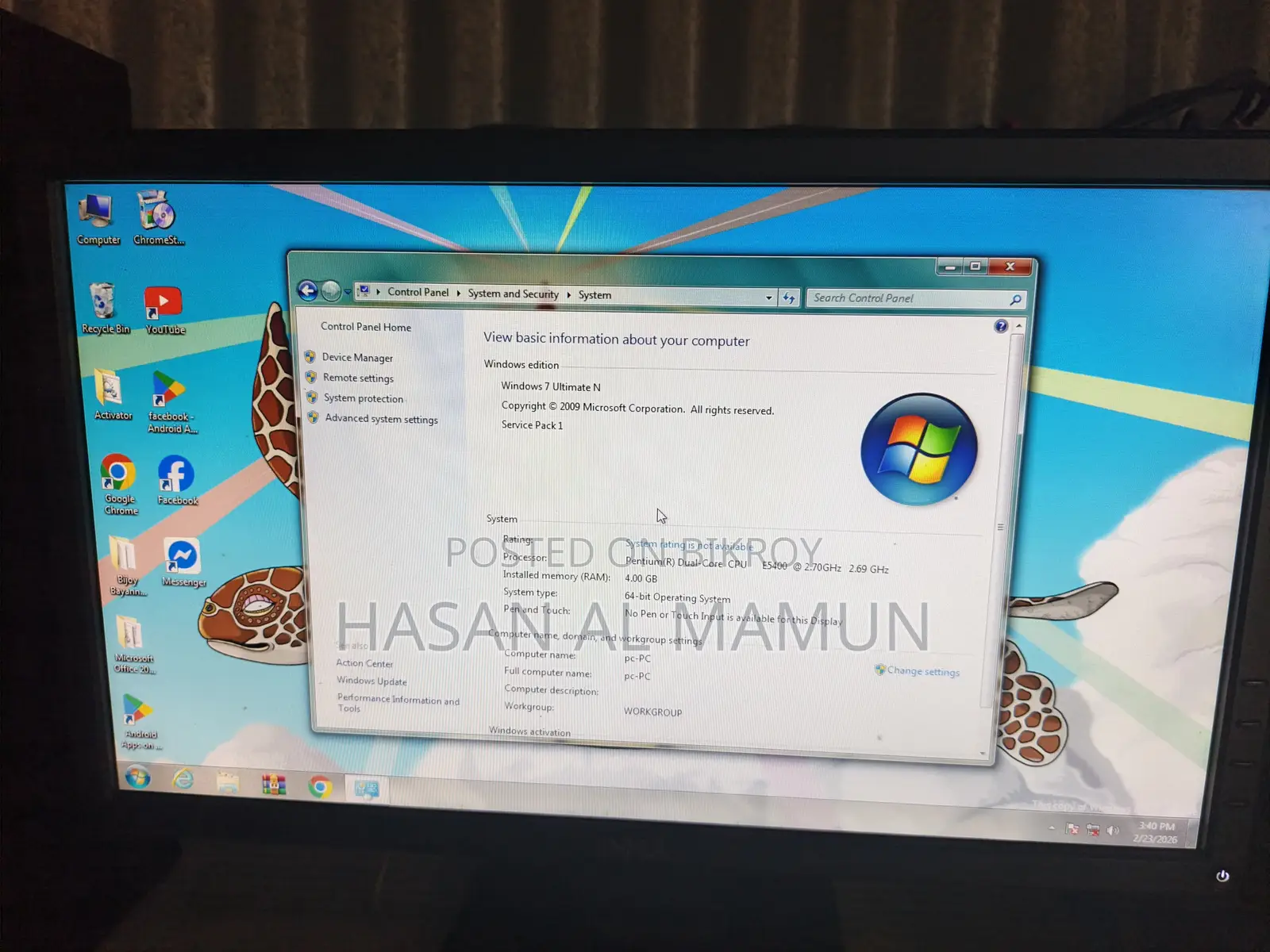 Full PC 500GB HDD 4GB RAM