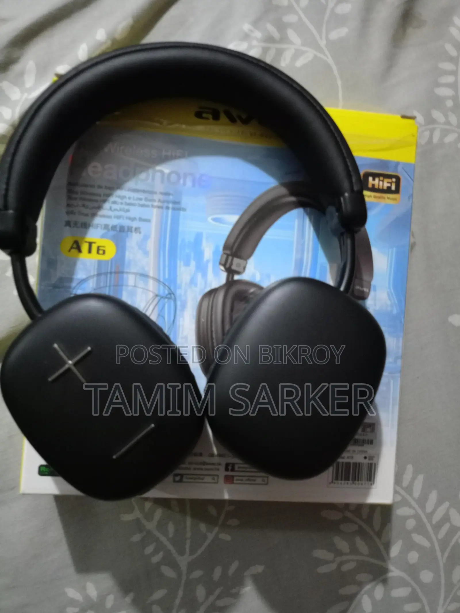 Awei At6 Wireless Stereo Overhead Headphone