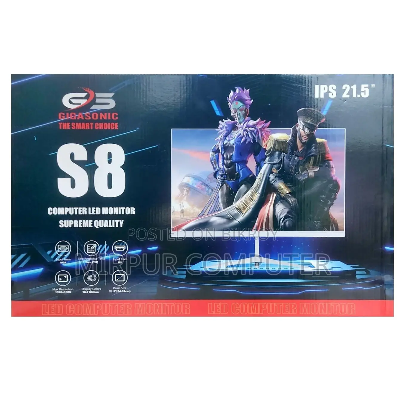 Desktop Pc New Core I7 2gen.new Led 22- Ssd 128gb+ram 8gb