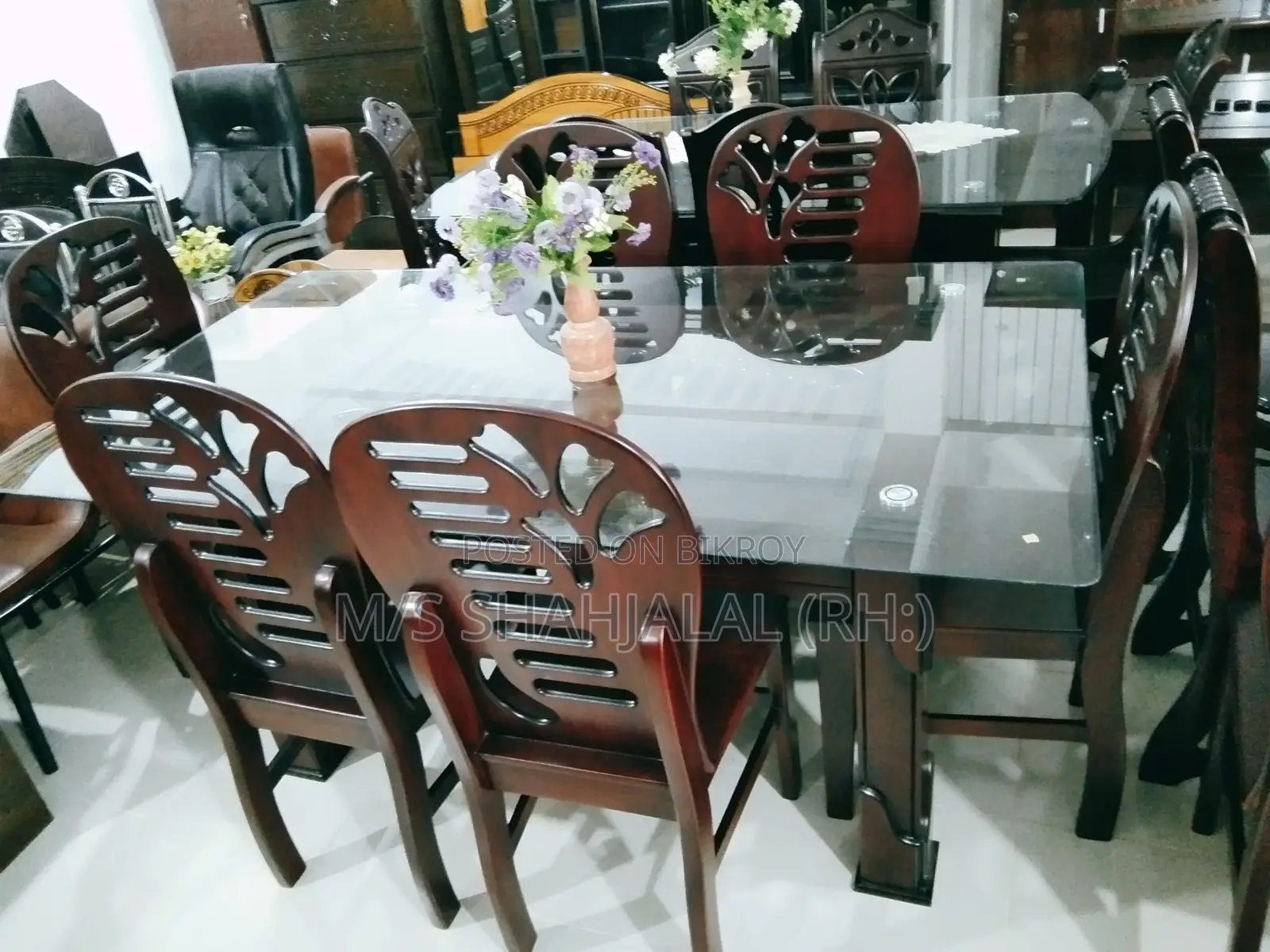 6 চেয়ার ডাইনিং টেবিল