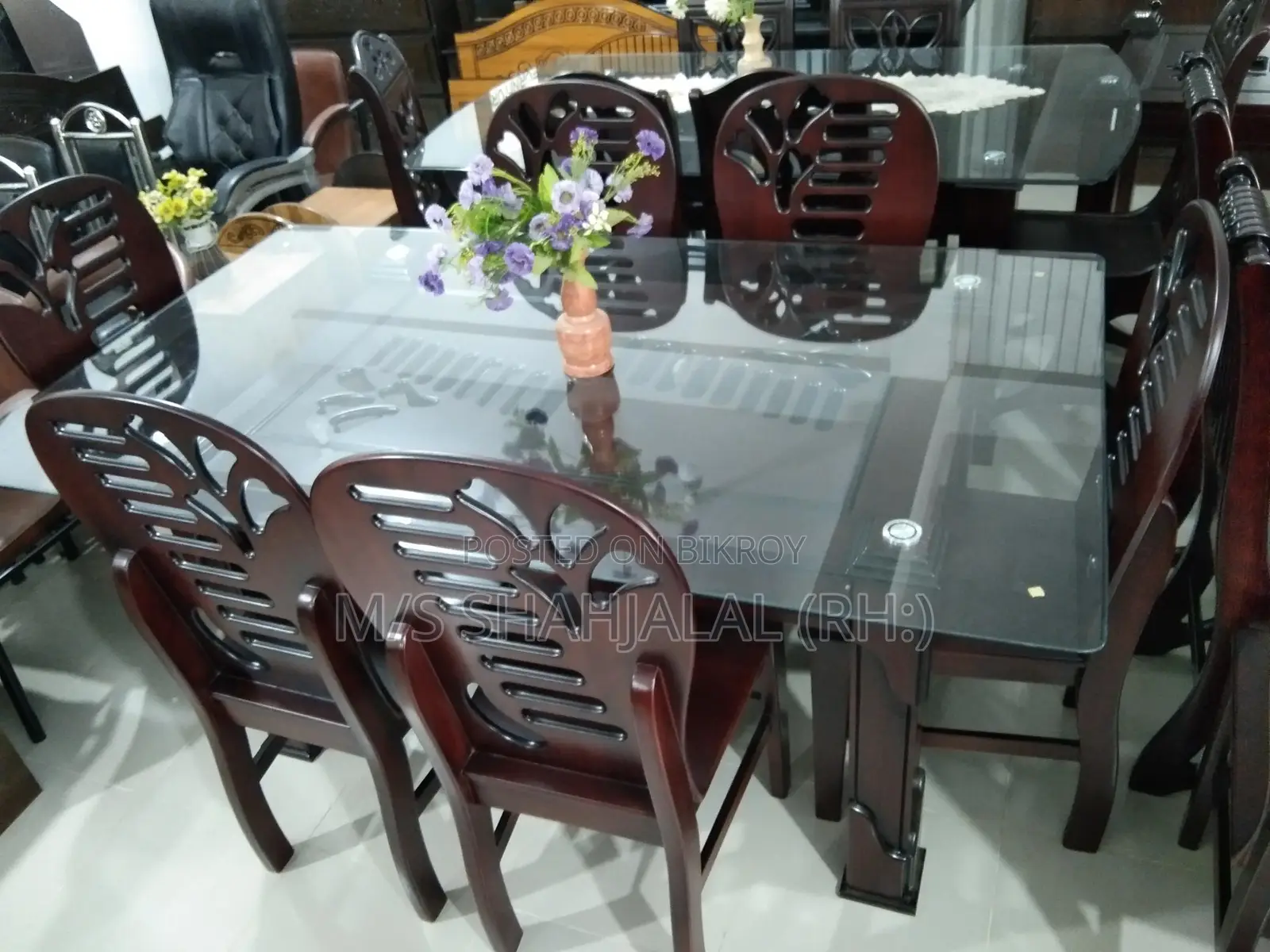 6 চেয়ার ডাইনিং টেবিল