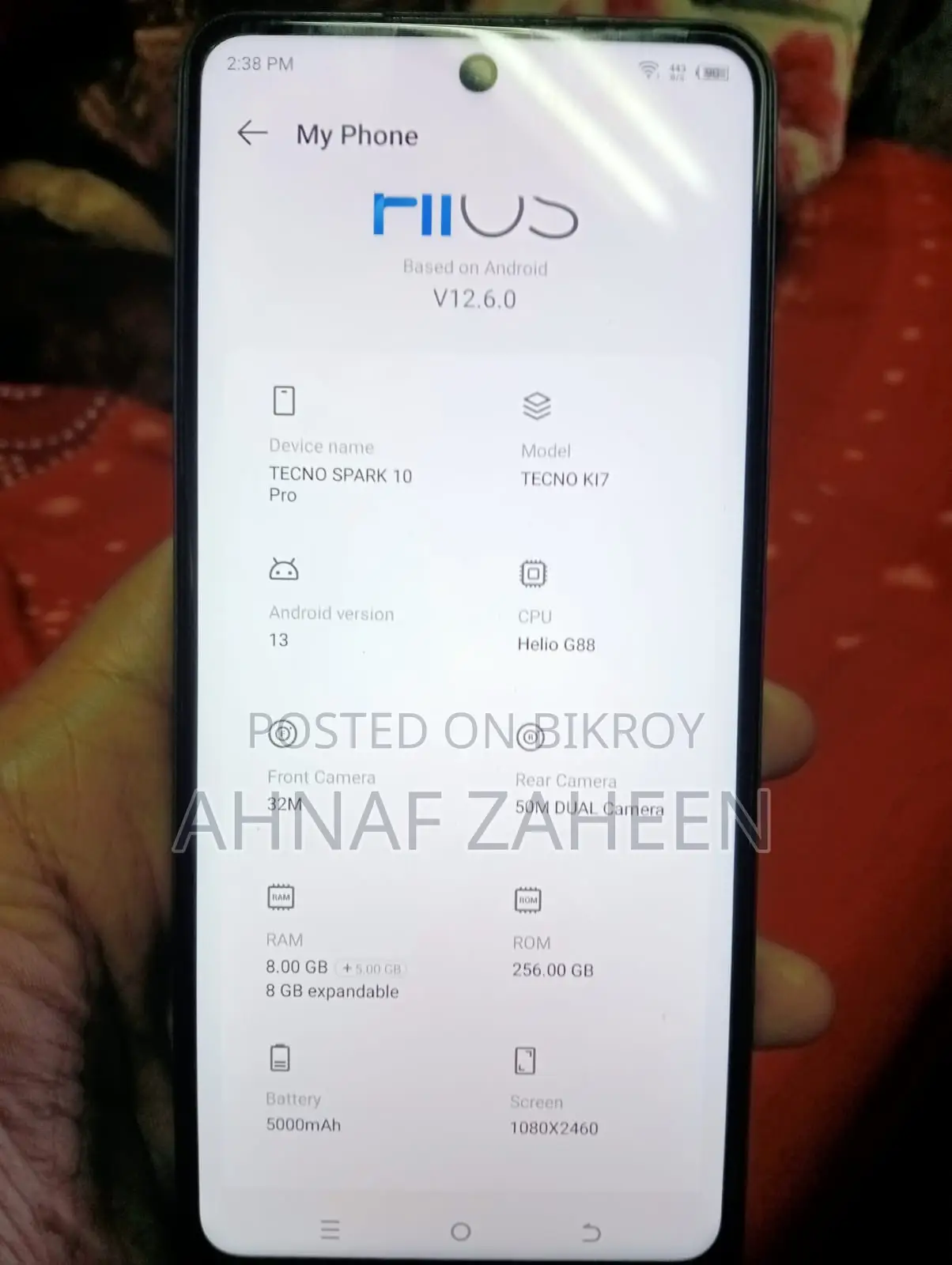Tecno Spark 10 Pro . (Used)