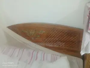 Original Teak Wood Bed, Showcase, and 6-Seater Dining Table for Sale