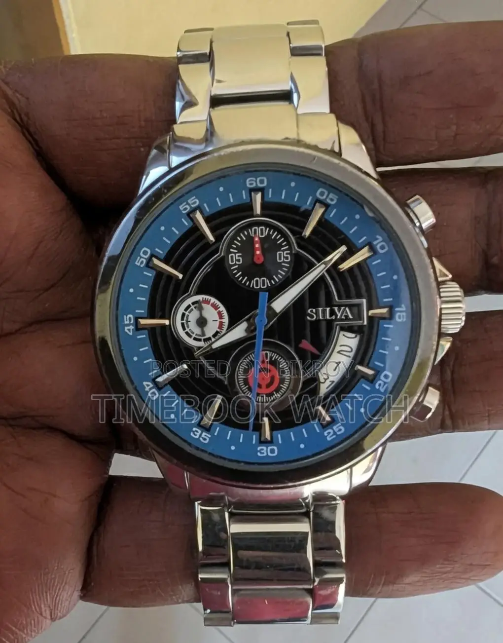 SILVA Chrono Watch Beautiful Dial Display 100%