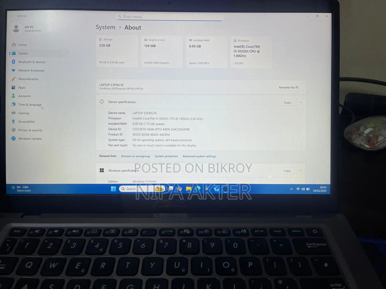 ASUS Vivobook X415JA