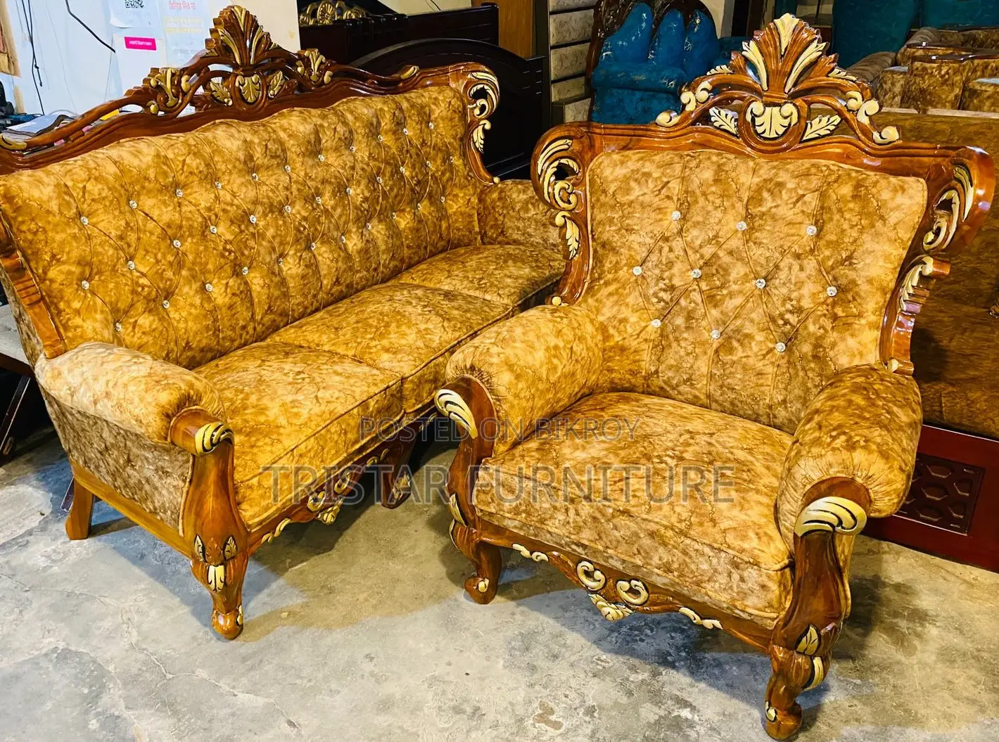 Stylish 6-Seater Sofa Set