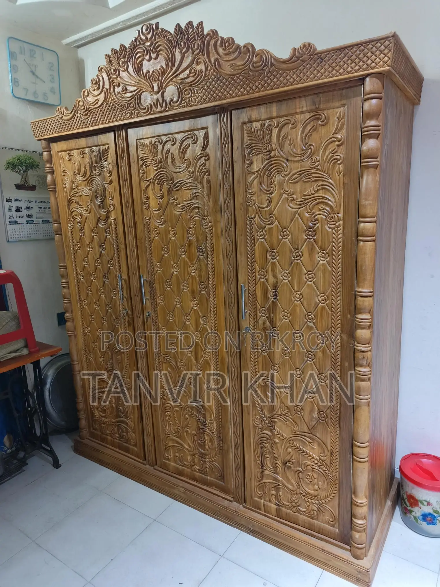 Chittagong Teak Wood Wardrobe