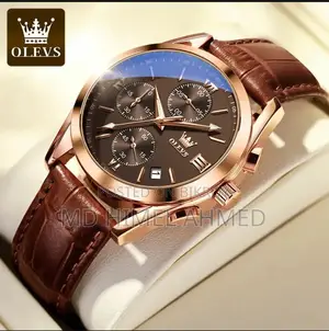 Olevs Leather Quartz Watch
