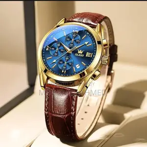 Olevs Leather Quartz Watch