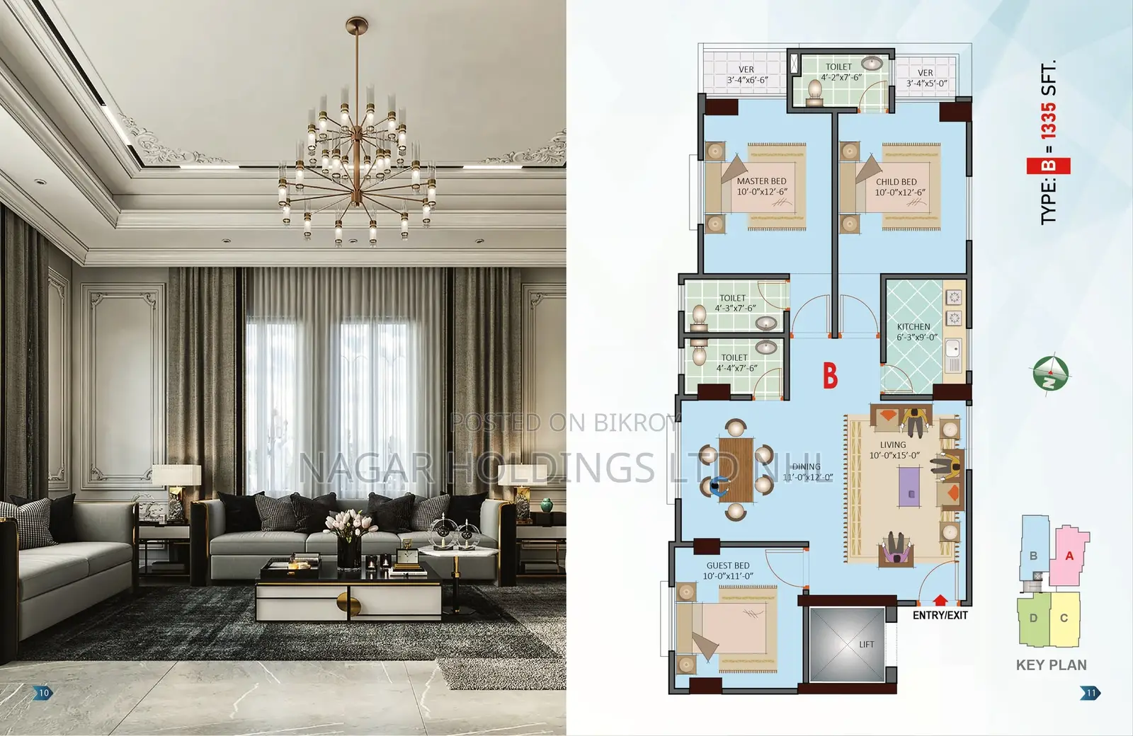 Modern Apartment for Sale Near Ring Road, Mohammadpur