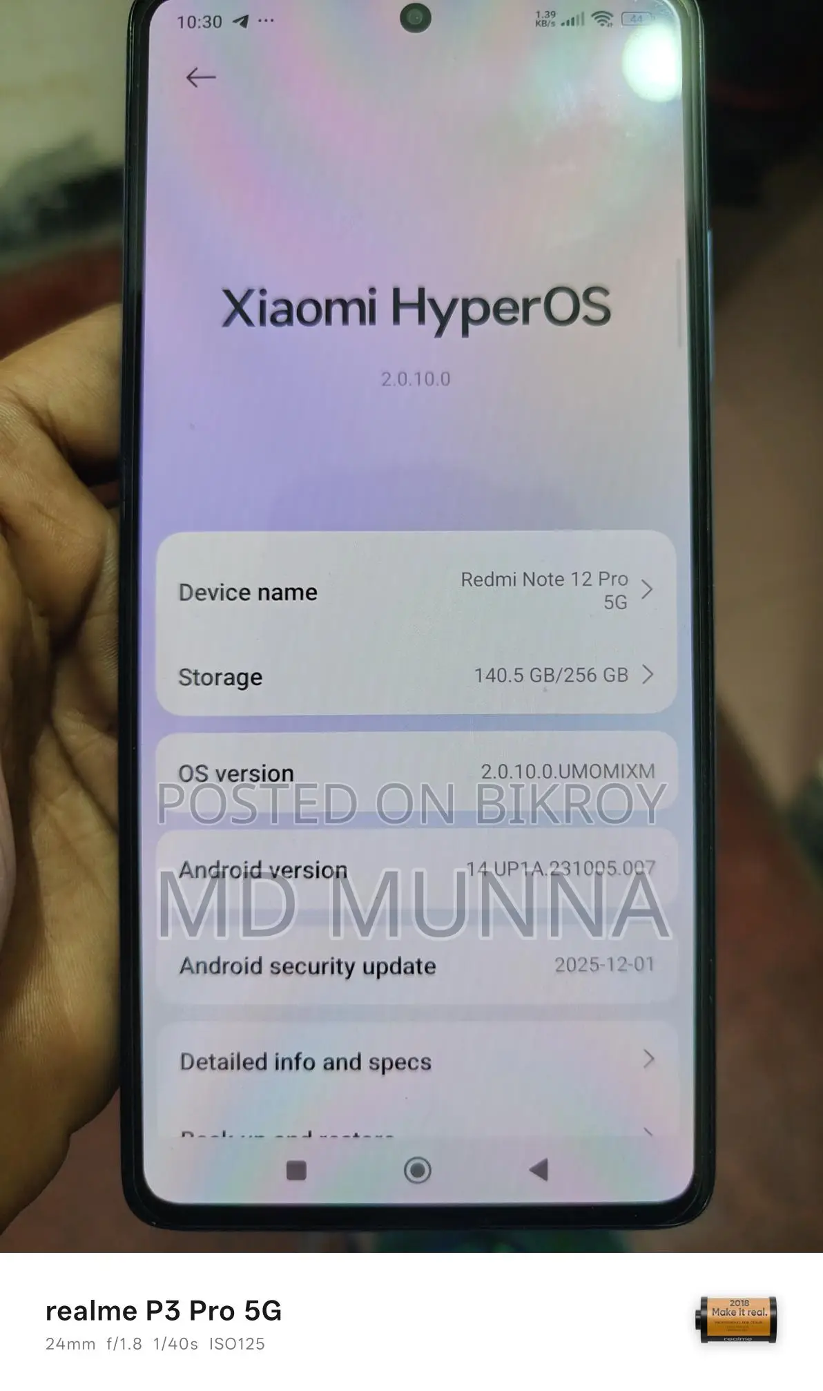 Xiaomi Note 12 pro 8-256 (Used)
